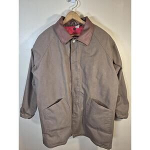 Vntg Marlboro Gear Mens Sz LG Canvas Chore Barn Jacket In Quilited Liner